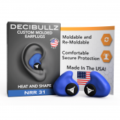 Custom Molded Earplugs BLUE METAL DETECTABLE